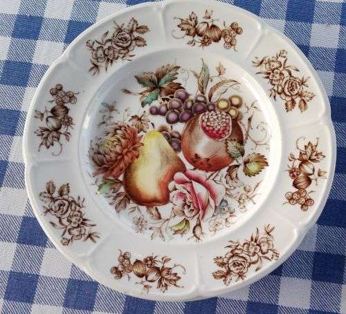 TWO  WINDSOR WARE FRUIT PLATES   ENGLAND